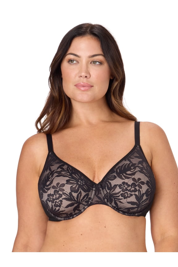 Womens Underwire Bra, Breathe 2-Ply Full-Coverage Bra, Comfortable Padded Push-Up Bra