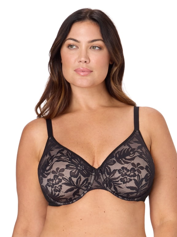 Womens Underwire Bra, Breathe 2-Ply Full-Coverage Bra, Comfortable Padded Push-Up Bra
