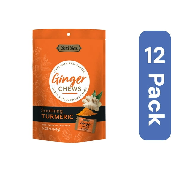Bali's Best Chews Ginger Southern Turmeric 5.08 oz (Pack Of 12)