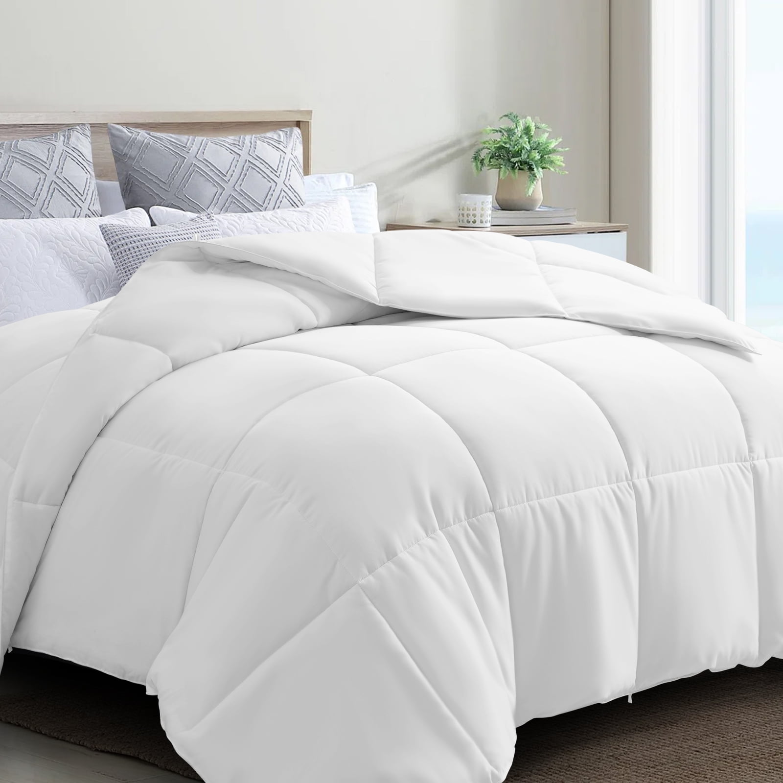 Balichun California King Comforter Duvet Insert Down Alternative White Comforter Cal King Size