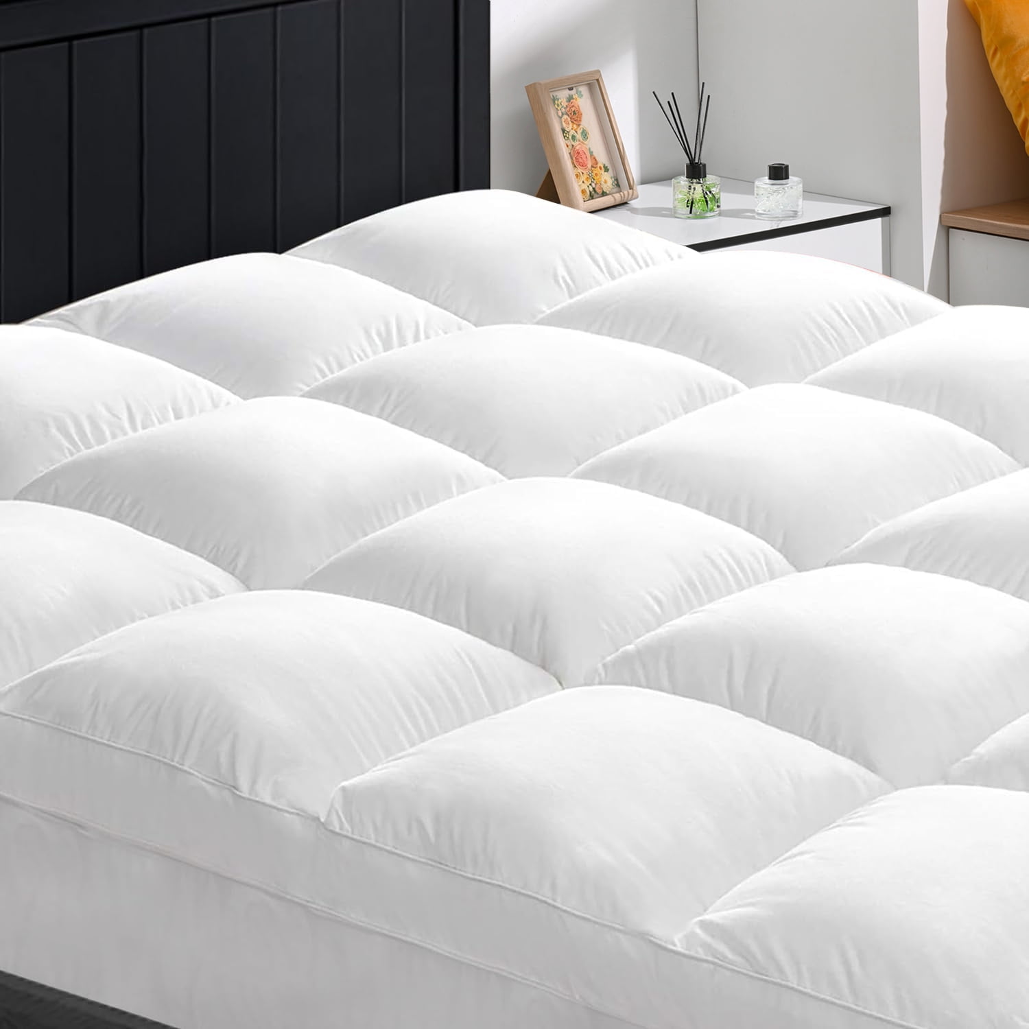 Balichun Luxury Soft 5D Spiral Fiber King Mattress Topper, Extra Thick