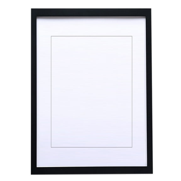 Balieda 6x8 Picture Frames Rectangle Pictures Frame Wooden Art Photo Frame 2in1 Can Be Placed or Wall Hung Solid Wood Pictures Frame With Mats (Black)