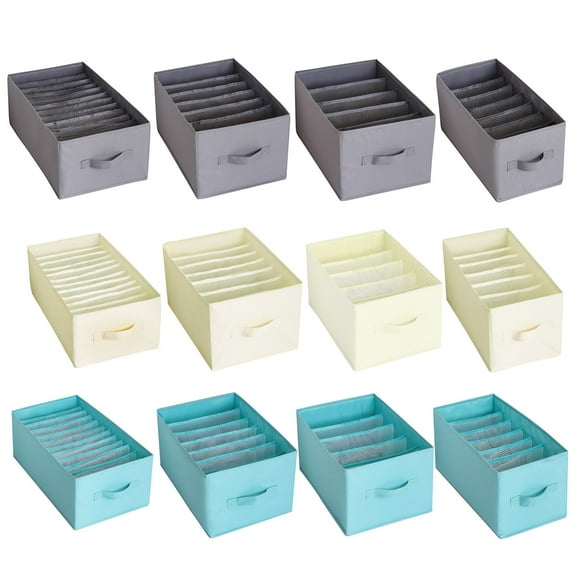 Balieda Clothing Organization and Storage Box Multi Compartments Closet Organizer Foldable Stoarge Wardrobe Drawer Organizer for Closet, Wordrobe, Bedroom, Shelf