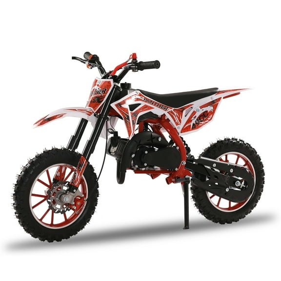 Balieda Dirt Bike for Kids, 49CC 2-Stroke Gas Power Pocket Rocket Bike, Off Road Kids Motorcycle, Mini Bike Kids Dirt Bike for Kids 8-14 Year Old, Racing Max Speed 25 MPH (Red)