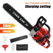 Balieda Gas Chainsaw, 58CC 2-Stroke Gas Chainsaw 20 Inch Chain Saw Gas Power, Anti-Rust Gas Chainsaws for Wood Cutting and Tree Trimming (Red)
