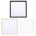 thumbnail image 1 of Balieda Square Picture Frames, Wooden 8x8 Picture Frame 2in1 Desktop Placed & Wall Hung Photo Frame with Mat for Desktop Wall Decoration (Wood), 1 of 8