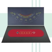 Baliken 36x18 Inch Texas Holdem/Blackjack Flannel Dustproof Professional Gambling Tablecloth, Double Sides, Washable and Ironable Burgundy/Grey