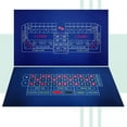 thumbnail image 1 of Baliken Tabletop Casino Felt 36"x72" for 2-in-1 Roulette/Craps Casino able Top Felt Layout Mat(Blue/Blue), 1 of 3