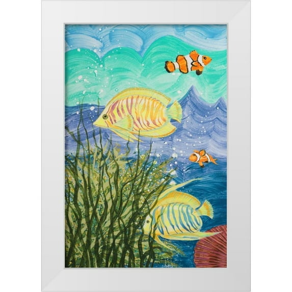Baliko, Linda 11x14 White Modern Wood Framed Museum Art Print Titled - Aquamarina II