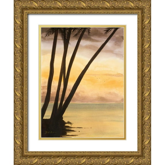 Baliko, Linda 12x14 Gold Ornate Wood Framed with Double Matting Museum Art Print Titled - Approaching Horizon II