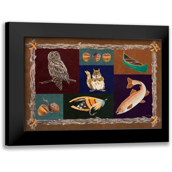 Baliko, Linda 14x11 Black Modern Framed Museum Art Print Titled - Elements of Nature Rectangle I