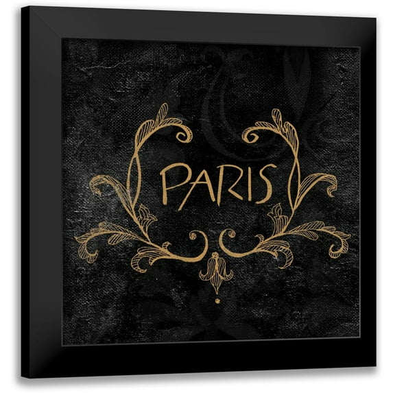 Baliko, Linda 15x15 Black Modern Framed Museum Art Print Titled - Elegant Paris Gold I