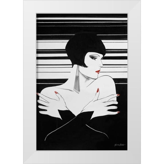Baliko, Linda 17x24 White Modern Wood Framed Museum Art Print Titled - Fashion Women II
