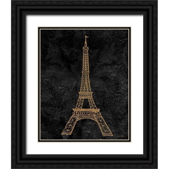 Baliko, Linda 20x24 Black Ornate Wood Framed with Double Matting Museum Art Print Titled - Elegant Paris Gold