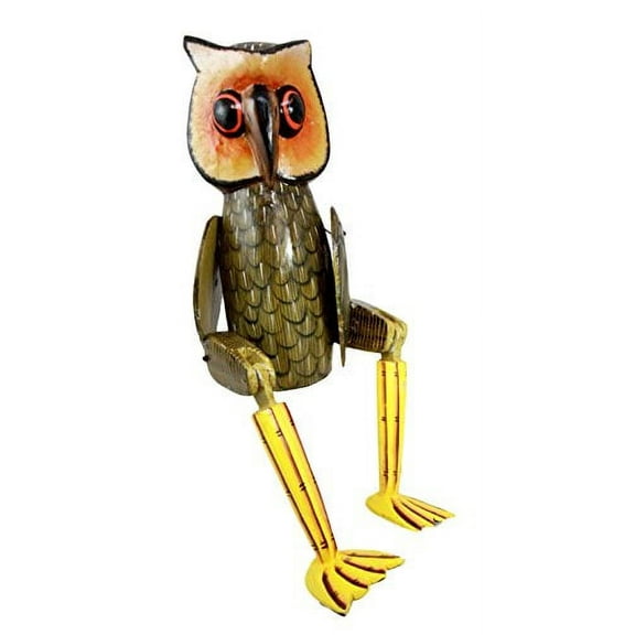 Balikraft Hand Made Wood Artisans "Burung Hantu Wayang" Night Forest Owl Decorative Puppet Shelf Sitter Figurine 18.25"H