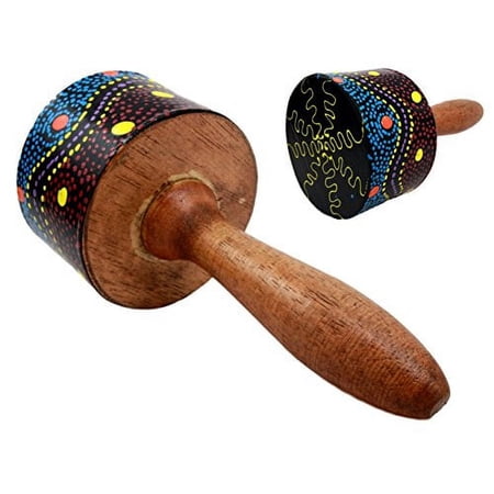 Balikraft Hand Made Wood Artisans "Marakas Ombak" Colorful Beach Ocean Premium Maracas Instrument Rumba