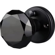 Balin Designs Crystal Doorknobs (Matte Black) - Decorative Hardware Interior and Exterior Keyless Privacy Door Lock for Bathroom, Bedroom, or Other Doors (1 Pack)