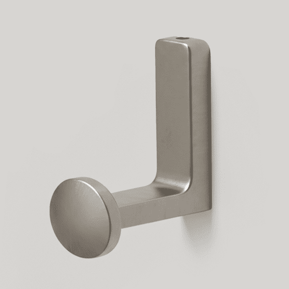 Balin Designs Livi Wall Hook, Decorative Metal Wall Storage, Satin Nickel