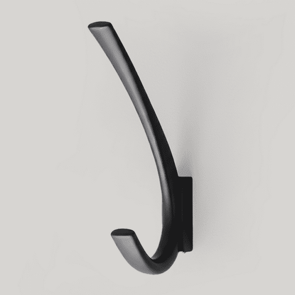Balin Designs Lumo Wall Hook, Contemporary Single Wall Hanger, Matte Black