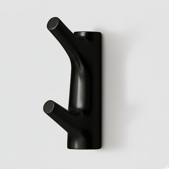 Balin Designs Rami Wall Hook, Vintage Industrial Coat Hanger, Matte Black