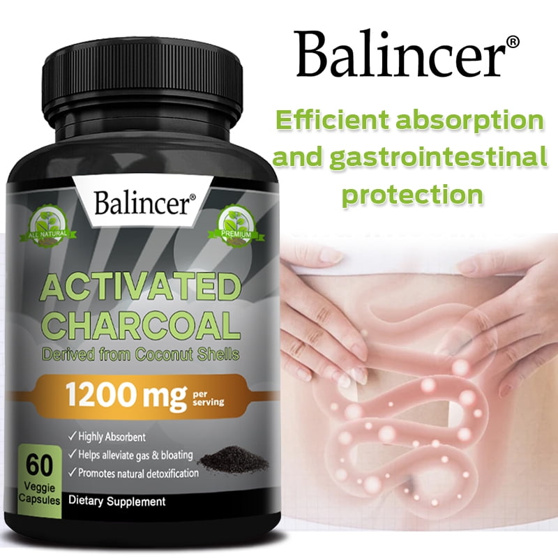 Balincer Activated Charcoal Capsules 1,200 mg Highly absorbable to