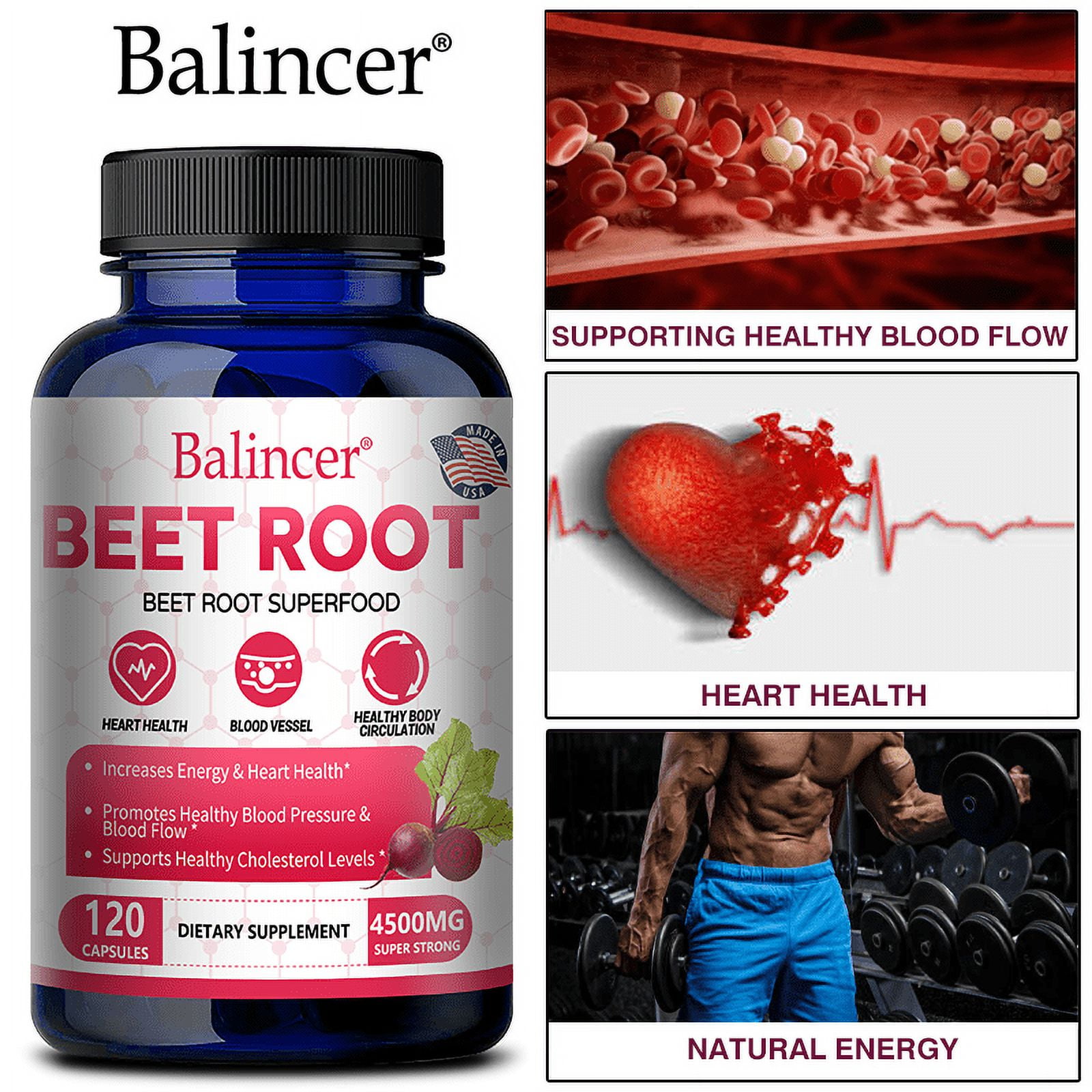 Balincer Beetroot Capsules, Support Heart and Blood Vessels, Blood