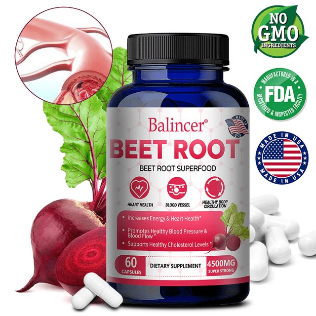 Balincer Beetroot Capsules supports heart and blood vessel health