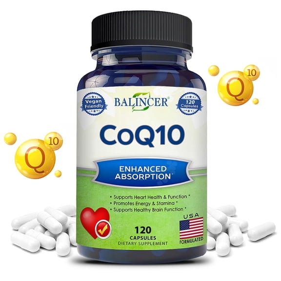 Balincer CoQ10 400mg Supplement, 120 Veggie Capsules, Supports Heart Health & Cellular Energy