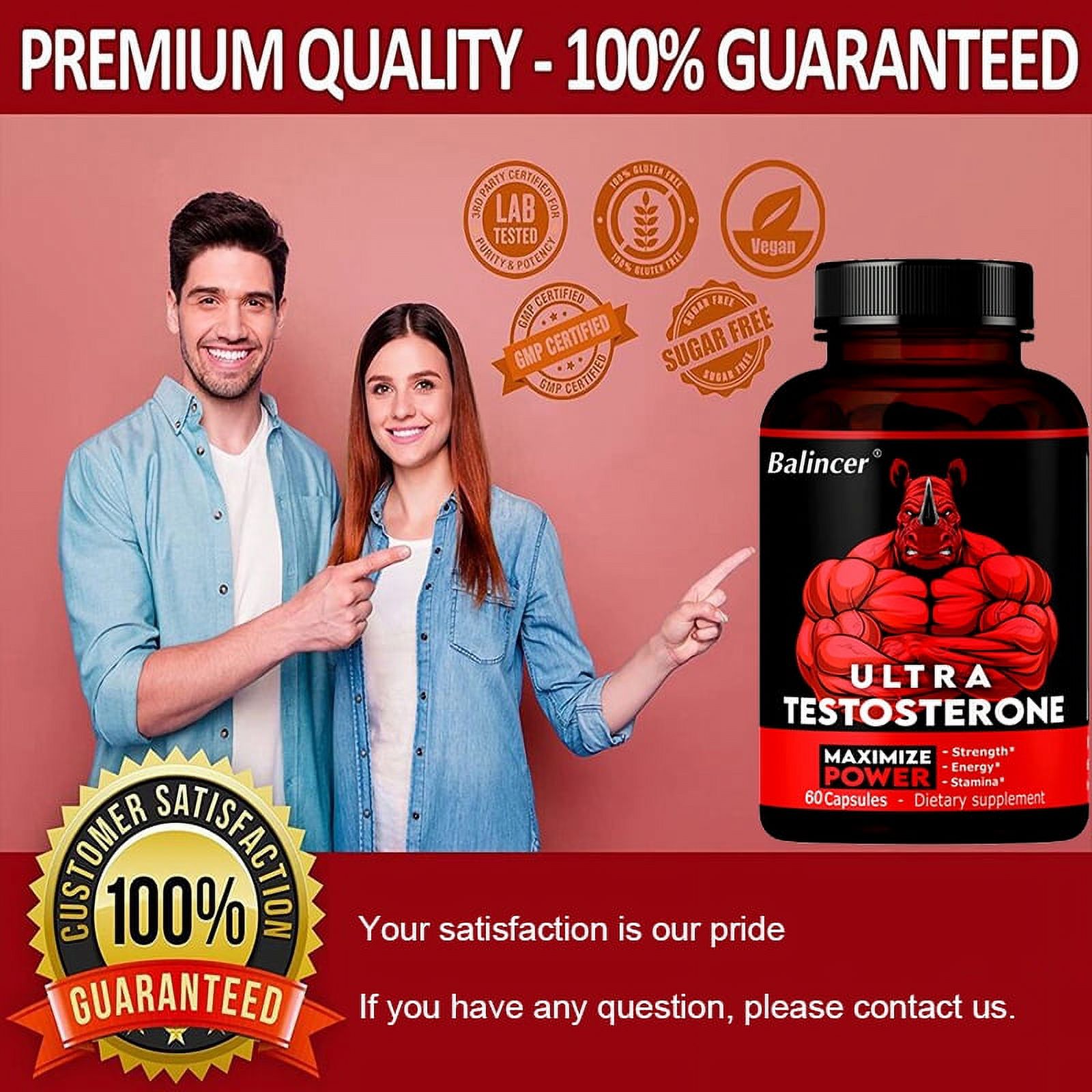 Balincer Men's Testosterone Booster Increase Energy, Endurance