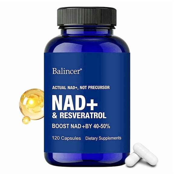 Balincer NAD+ Supplement Boosts NAD+ by 40% Supports Cellular Energy and Antioxidant Health 120 Capsules