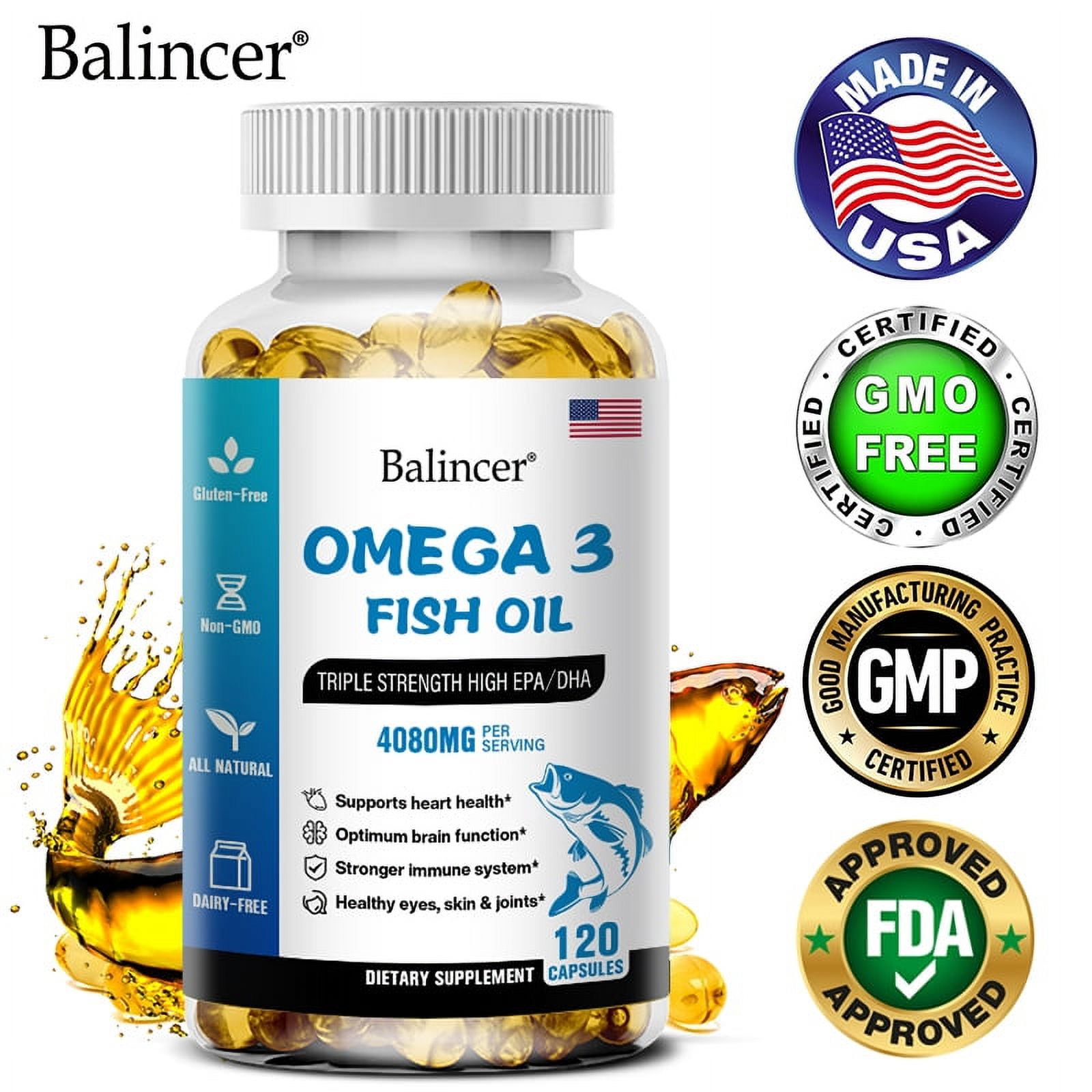 Balincer Omega3 Fish Oil 4080 mg Capsules for Liberia Ubuy
