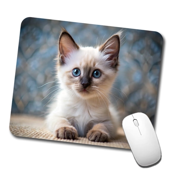 Balinese Cat Kitten Photo Mouse Pad Low Profile Gaming Mat