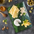 thumbnail image 1 of Balinese Cutting Board, Terraced Rice Paddies in Hillside Tropical Valley Farming Life Agriculture Theme, Decorative Tempered Glass Cutting and Serving Board, Small Size, Green, by Ambesonne, 1 of 5