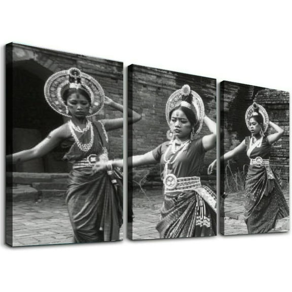Balinese Temple Dancer Black And White Art Print Home Decoration Canvas Painting s And Prints Wall Art Pictures for Living Room Bedroom Decor