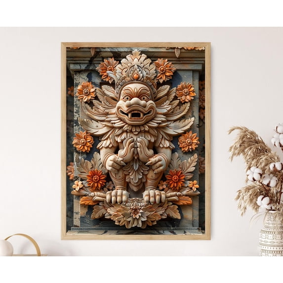 Balinese Wood Carving Rich Cultural Heritage And Nature Designs Poster ...