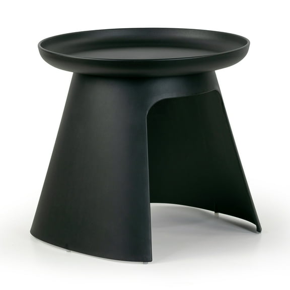 Balius Black Plastic Round End Table