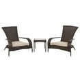 thumbnail image 1 of Balkene Home Coconino Wicker Conversation Set Lightweight & Adirondack Style Chairs, Wicker Includes Khaki Cushions - Mocha, 1 of 12
