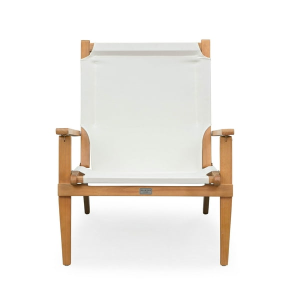 Balkene Home Folding Lounge Chair Portable Seating Solid Acacia Wood Fishing Sporting Ivory