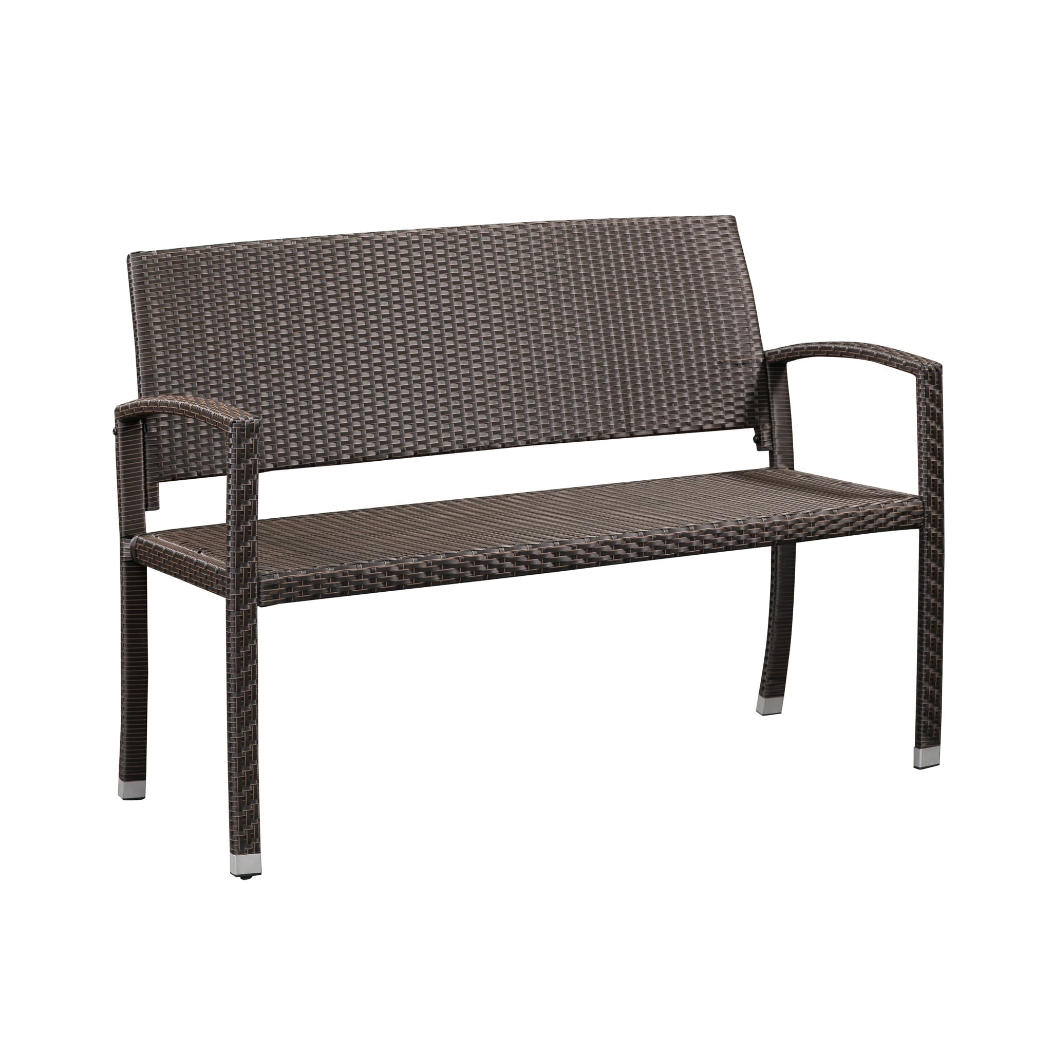 Wicker garden bench sale