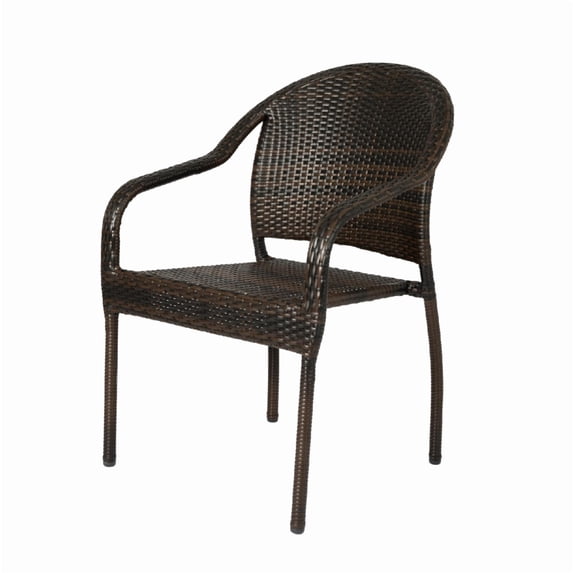 Balkene Home Rhodos Resin Wicker Stacking Patio Dining Chair - Set of 4
