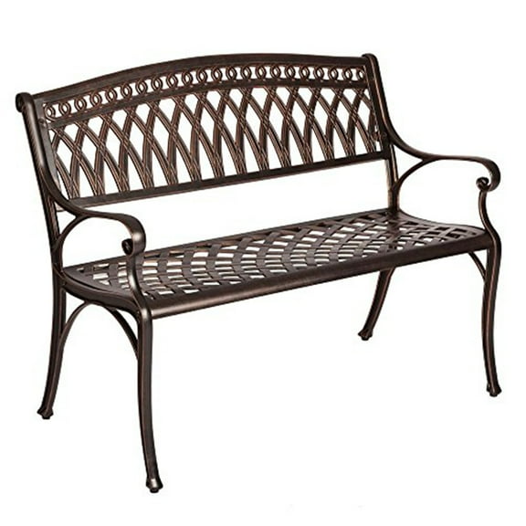 Balkene HomeSimone Cast Aluminum Bench