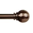thumbnail image 1 of Lumino 1" Plated Oil Rubbed Bronze Classic Ball Adjustable Single Curtain Rod Set, 42"-120", 1 of 5