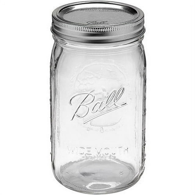 Ball 12-Count Wide Mouth Quart Jars with Lids and Bands