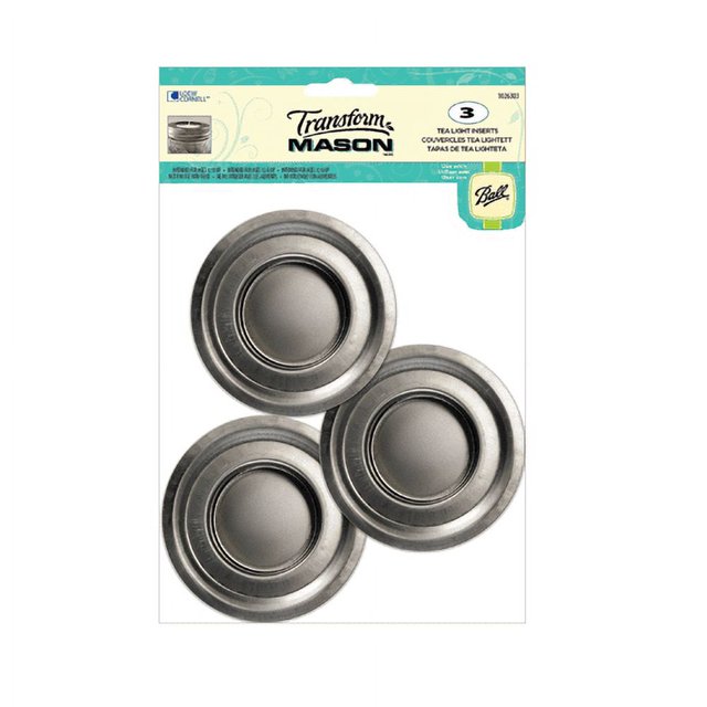 Ball 3Pack Tea Light Inserts Canning Jar topper Mason Jars