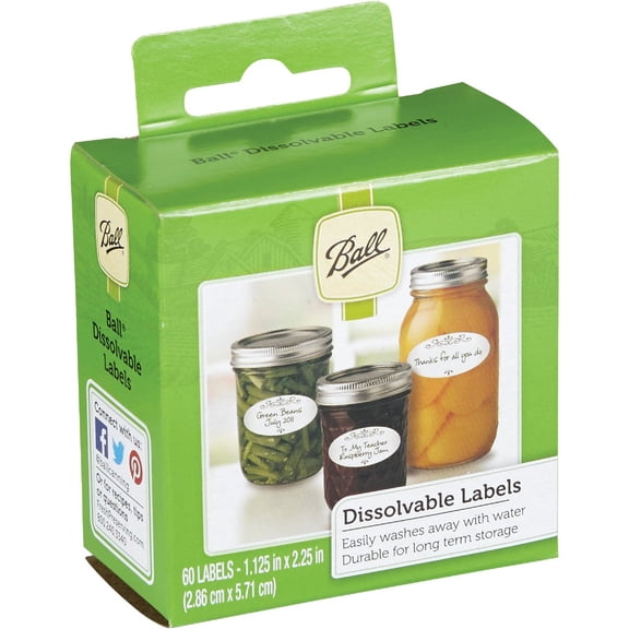 Ball 60 Piece Dissolvable Labels by Jarden Home Brands