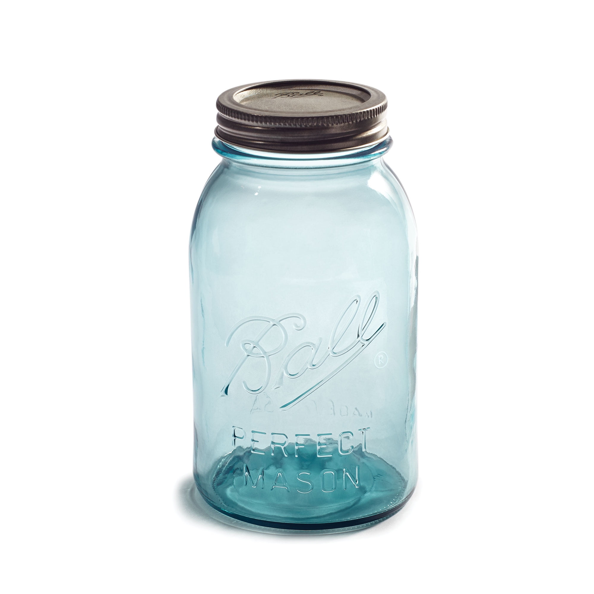 Ball Aqua Vintage Regular Mouth Quart Glass Mason Jars 32 Oz 4 Pack