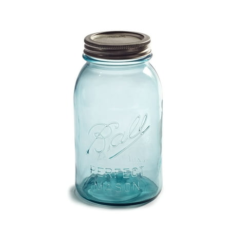 Ball Aqua Vintage Regular Mouth Quart 32-oz. Glass Mason Jars, 4-pack