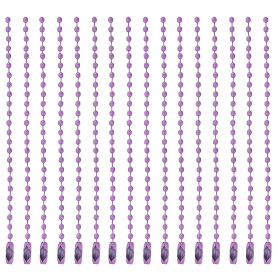 Ball Bead Chain Beaded Necklace Chains 4 Inch 2.4mm/0.1inch for Jewelry Making,Pack of 100(Purple)