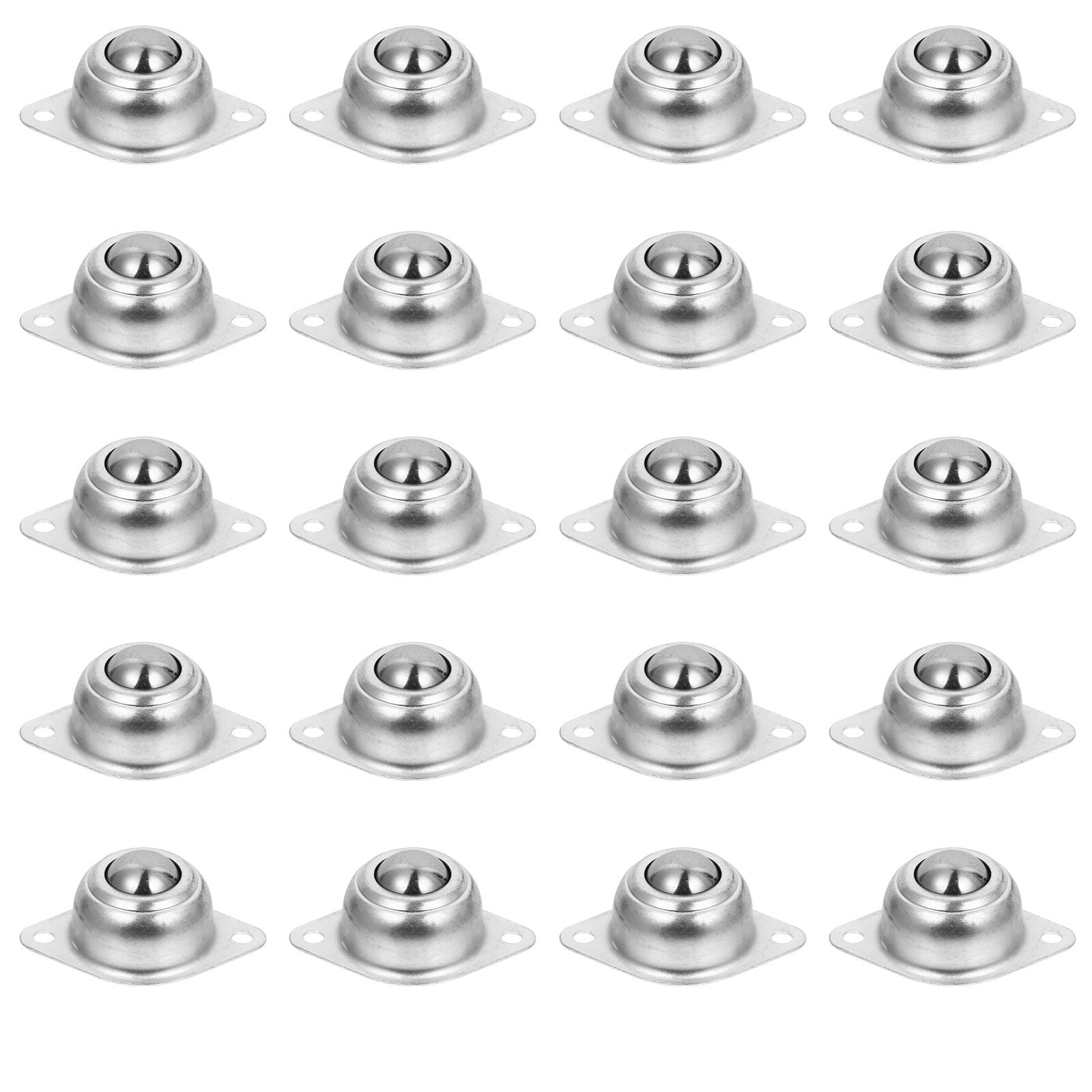 Ball Bearing 1 Inch Roller Casters Universal Round Wheel Bearings Steel