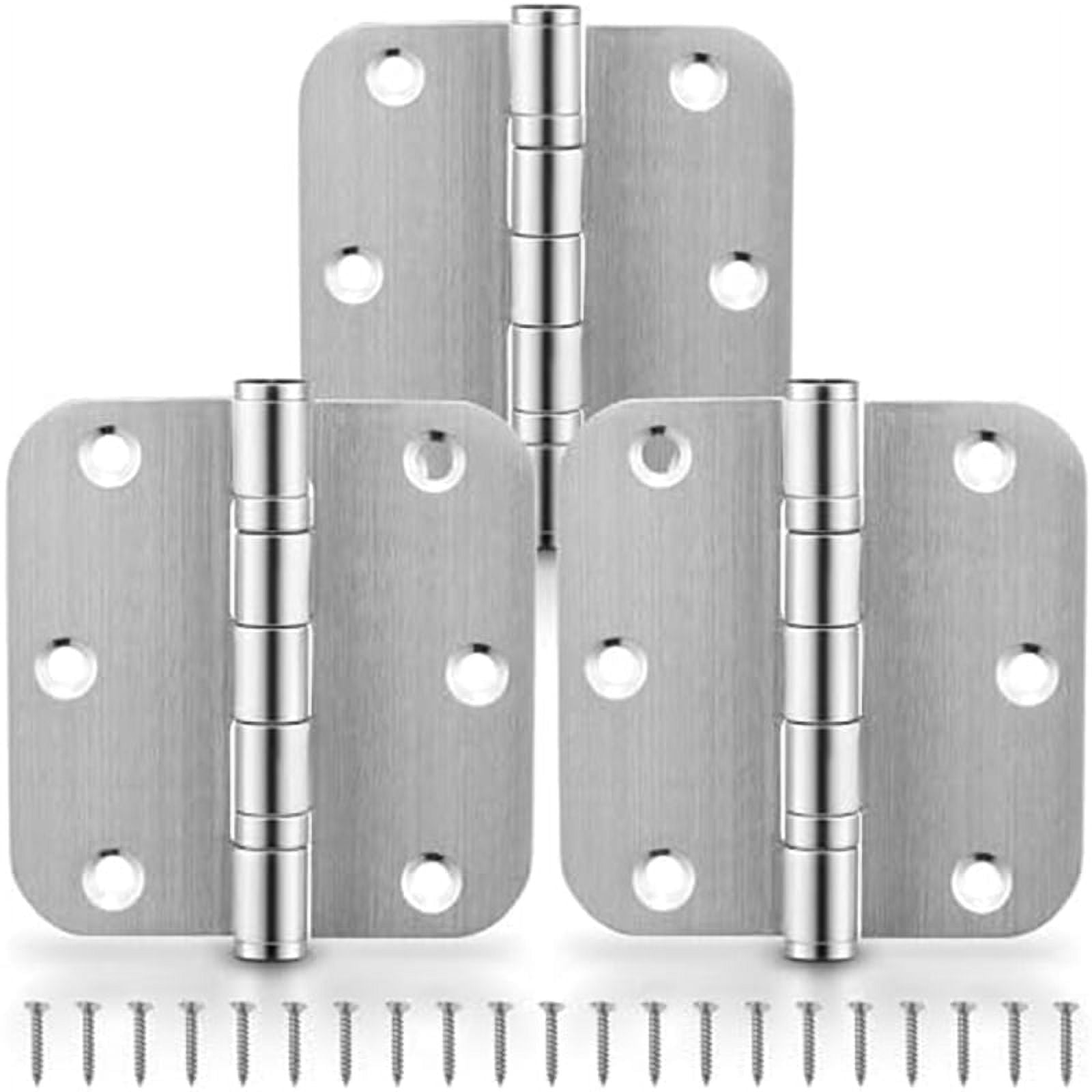 Hinge Outlet 3.5 Inch Ball Bearing Door Hinges - Heavy-Duty Steel, 5/8" Radius, Removable Pin (Polished Brass) - 2 Pack For Smooth, Quiet Door Swing